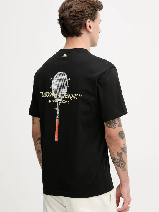 Zdjęcie produktu Lacoste T-shirt męski bawełniany czarny