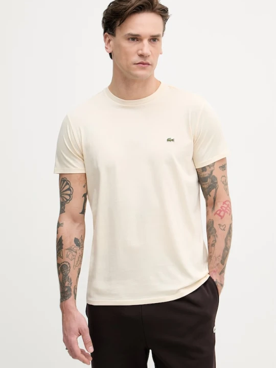 Zdjęcie produktu Lacoste T-shirt męski bawełniany beżowy