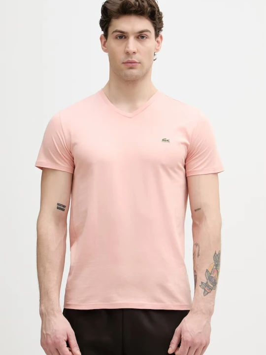 Zdjęcie produktu Lacoste T-shirt męski bawełniany pomarańczowy