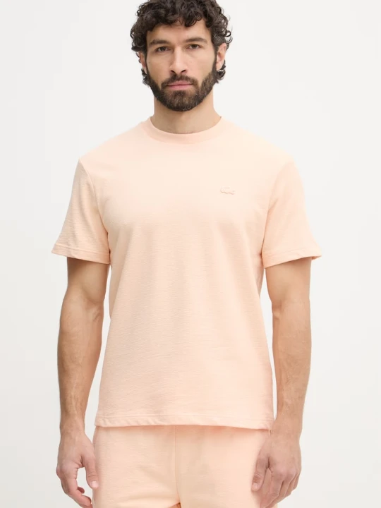 Zdjęcie produktu Lacoste T-shirt męski bawełniany pomarańczowy