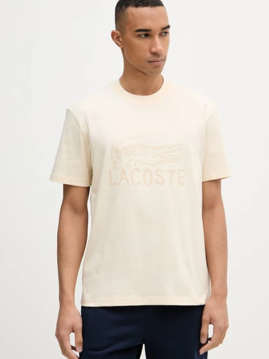 Zdjęcie produktu Lacoste T-shirt męski bawełniany beżowy