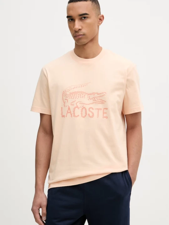 Zdjęcie produktu Lacoste T-shirt męski bawełniany pomarańczowy