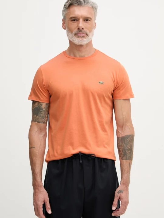 Zdjęcie produktu Lacoste T-shirt męski bawełniany pomarańczowy