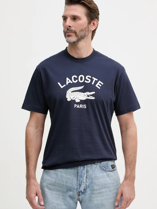 Zdjęcie produktu Lacoste T-shirt męski bawełniany granatowy