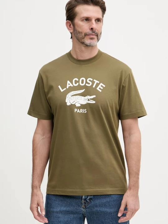 Zdjęcie produktu Lacoste T-shirt męski bawełniany zielony
