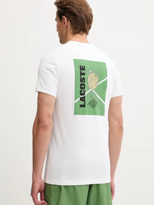 Zdjęcie produktu Lacoste T-shirt męski z bawełną beżowy