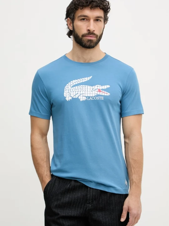Zdjęcie produktu Lacoste T-shirt męski z bawełną niebieski