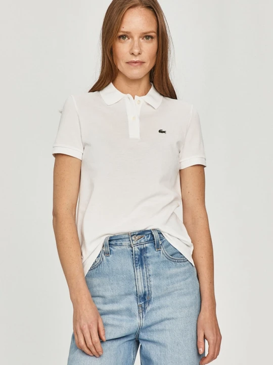 Zdjęcie produktu Lacoste polo damskie bawełniane biały