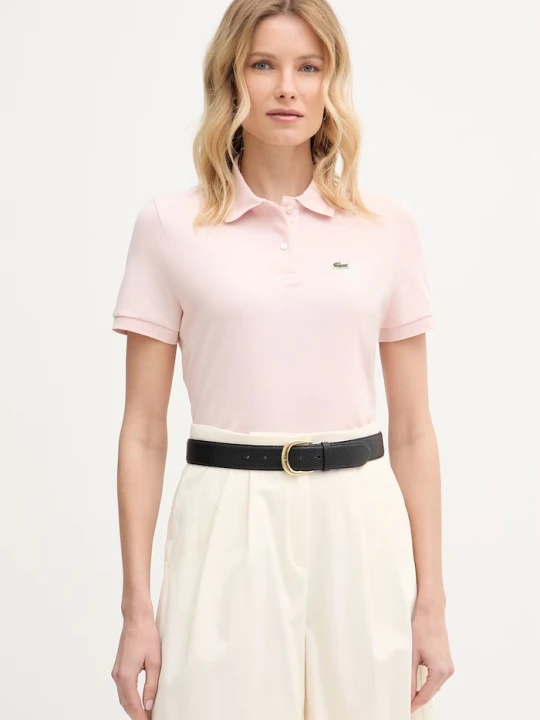 Zdjęcie produktu Lacoste polo damskie bawełniane różowy