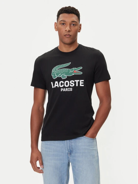 Zdjęcie produktu Lacoste T-Shirt TH5634 Czarny Regular Fit