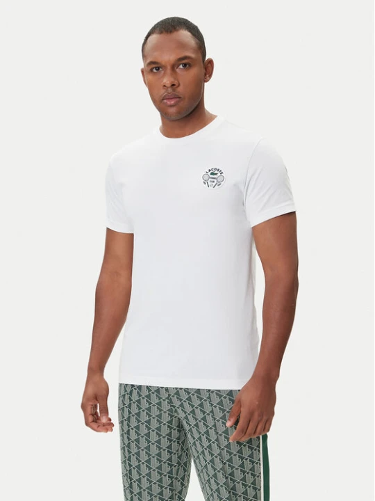 Zdjęcie produktu Lacoste T-Shirt TH7712 Biały Regular Fit
