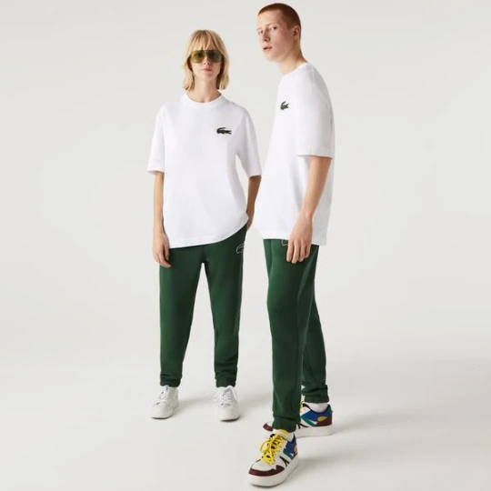 Zdjęcie produktu Lacoste T-shirt unisex z grubej bawełny organicznej z dużym logo krokodyla Loose Fit