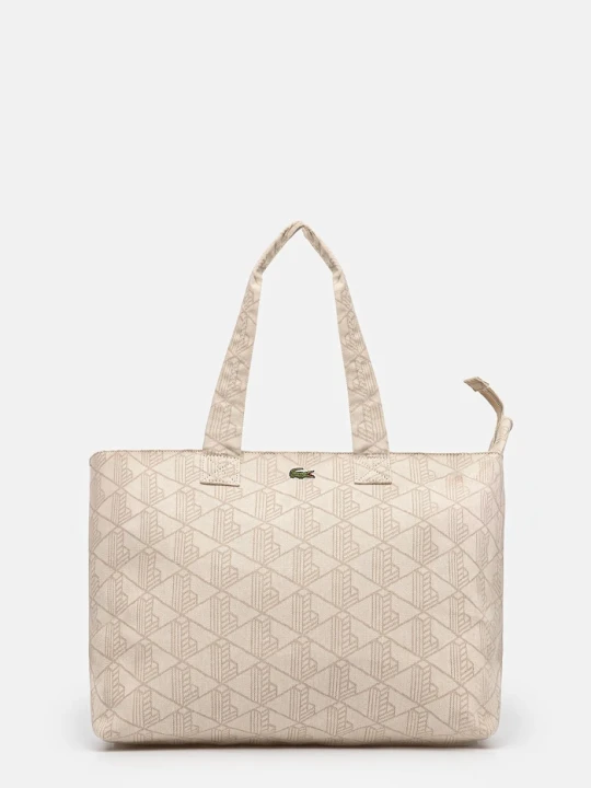Zdjęcie produktu Lacoste torebka bawełniana beżowy