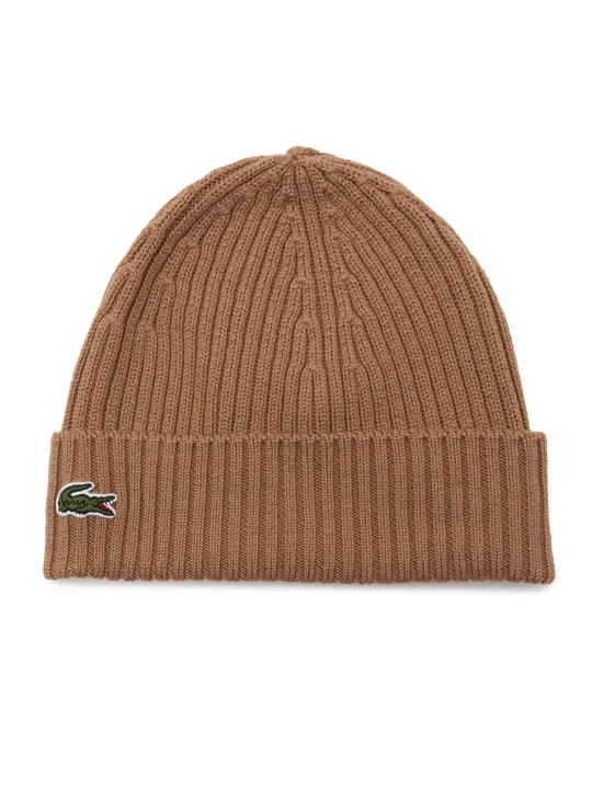 Zdjęcie produktu Lacoste Wełniana czapka brązowy