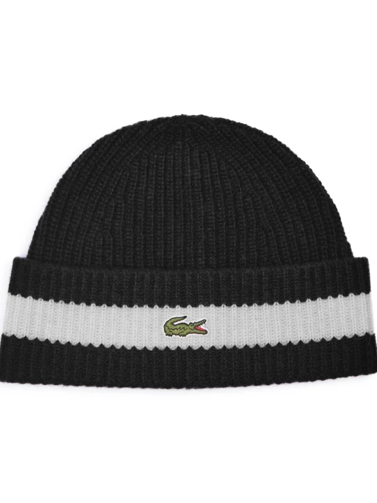 Zdjęcie produktu Lacoste Wełniana czapka czarny