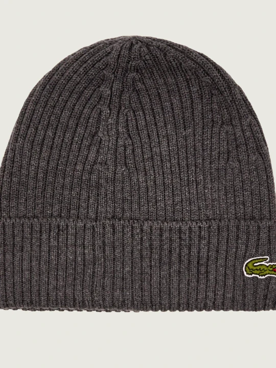 Zdjęcie produktu Lacoste Wełniana czapka grafitowy