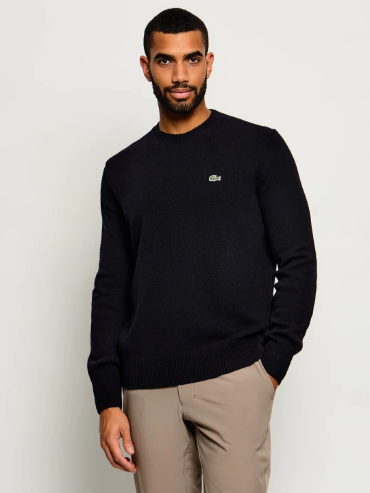 Zdjęcie produktu Lacoste Wełniany sweter | Classic fit czarny
