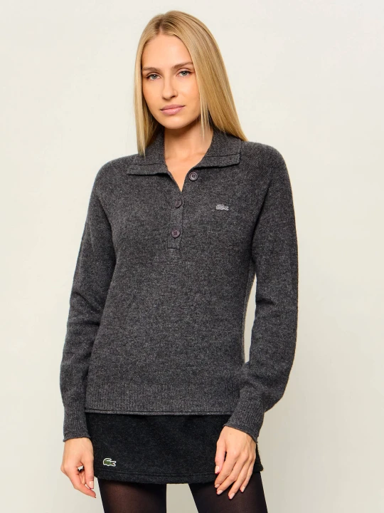 Zdjęcie produktu Lacoste Wełniany sweter | Regular Fit grafitowy
