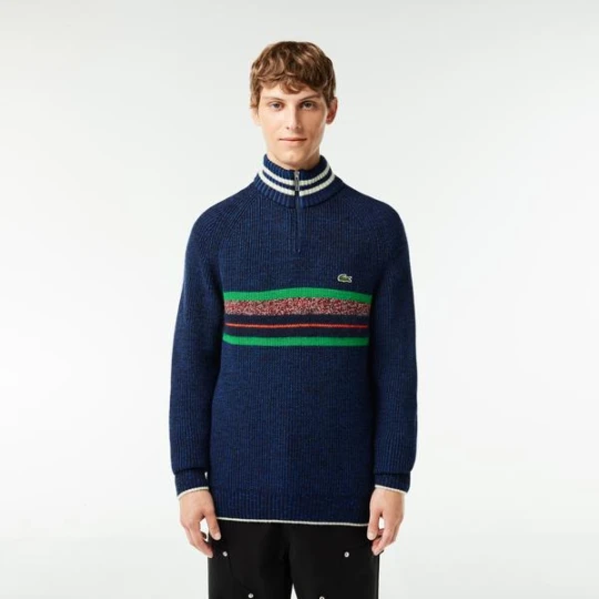Zdjęcie produktu Lacoste Wełniany sweter z wysokim kołnierzem Lacoste French Made