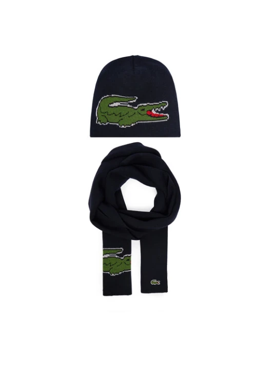 Zdjęcie produktu Lacoste Zestaw Szalik i Czapka RB1515-00 Granatowy