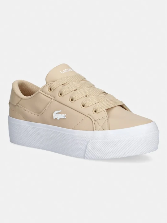 Zdjęcie produktu Lacoste Ziane Platform Sneakers sneakersy damskie skórzane beżowy
