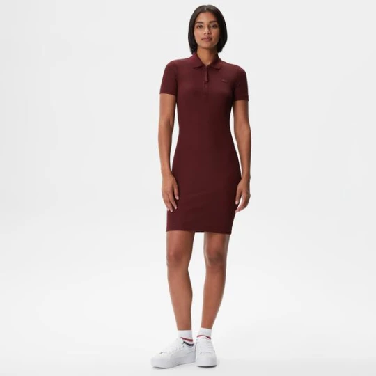 Zdjęcie produktu Lacoste Zip Neck Rib Knit Polo Dress