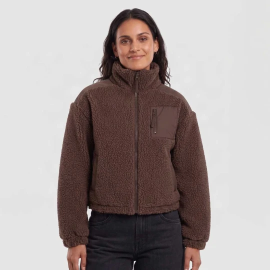 Zdjęcie produktu Ladies Sherpa Mix Jacket Urban Classics brązowy