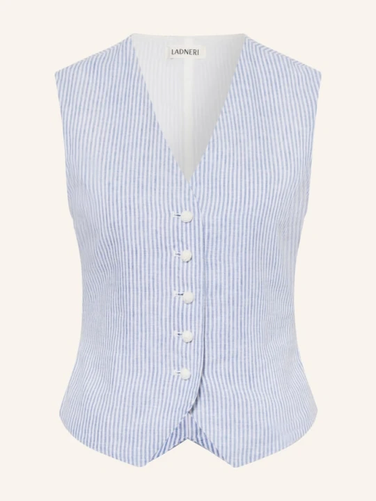 Zdjęcie produktu Ladneri Kamizelka Typu Blezer Helena Z Lnu blau