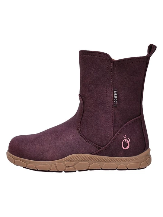 Zdjęcie produktu lamino Skórzane botki barefoot w kolorze czerwonym rozmiar: 32