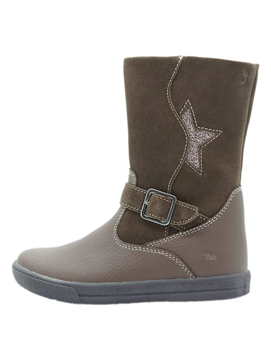 Zdjęcie produktu lamino Skórzane botki w kolorze khaki rozmiar: 28