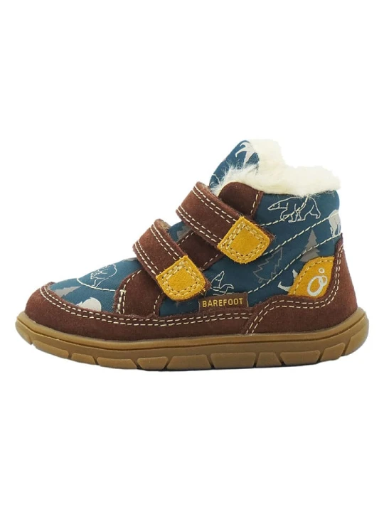 Zdjęcie produktu lamino Skórzane buty barefoot w kolorze brązowo-niebieskim rozmiar: 23