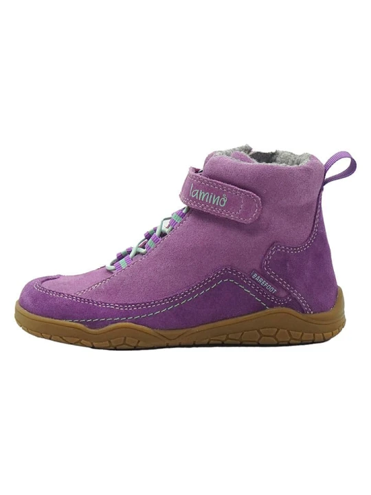 Zdjęcie produktu lamino Skórzane buty barefoot w kolorze fioletowym rozmiar: 32