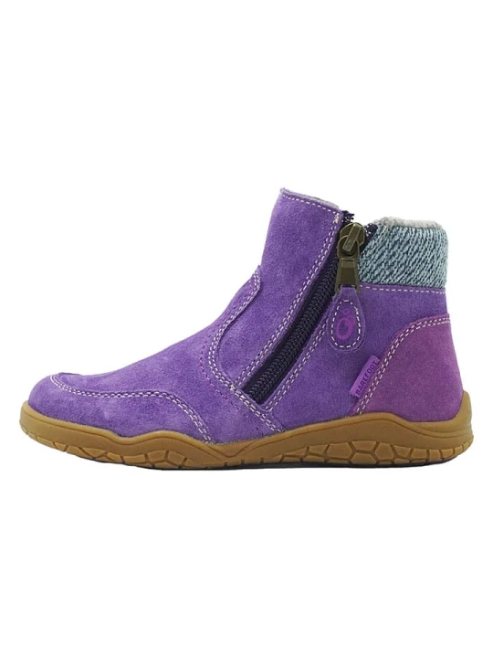 Zdjęcie produktu lamino Skórzane buty barefoot w kolorze fioletowym rozmiar: 32