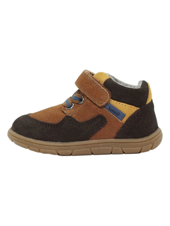 Zdjęcie produktu lamino Skórzane buty w kolorze jasnobrązowo-brązowym do chodzenia na boso rozmiar: 27