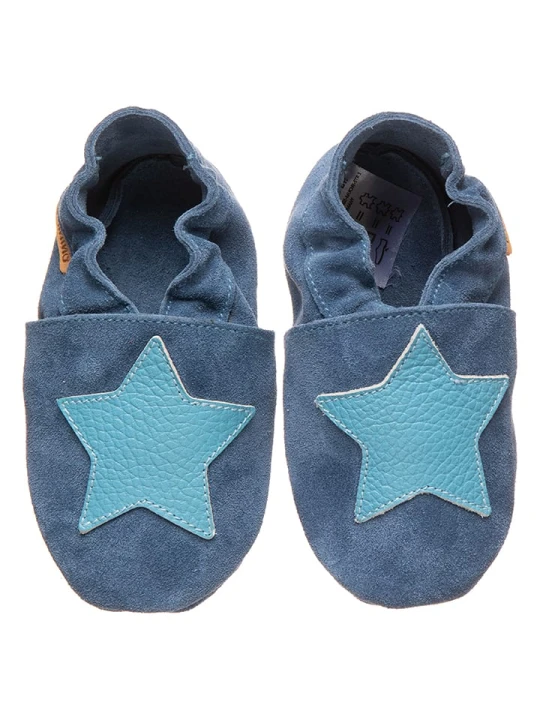 Zdjęcie produktu lamino Skórzane buty w kolorze niebieskim do raczkowania rozmiar: 18/19