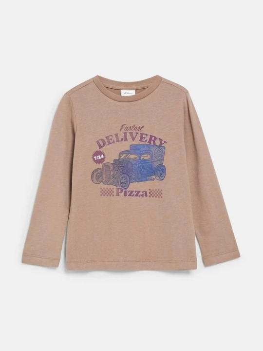 Zdjęcie produktu Langarmshirt mit Artwork s.Oliver brązowy