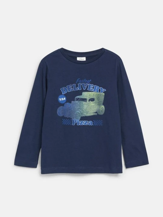 Zdjęcie produktu Langarmshirt mit Artwork s.Oliver niebieski