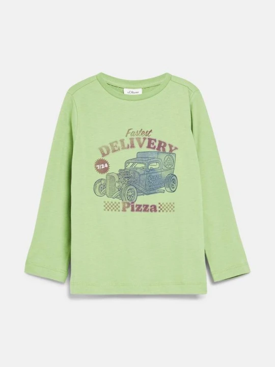 Zdjęcie produktu Langarmshirt mit Artwork s.Oliver zielony