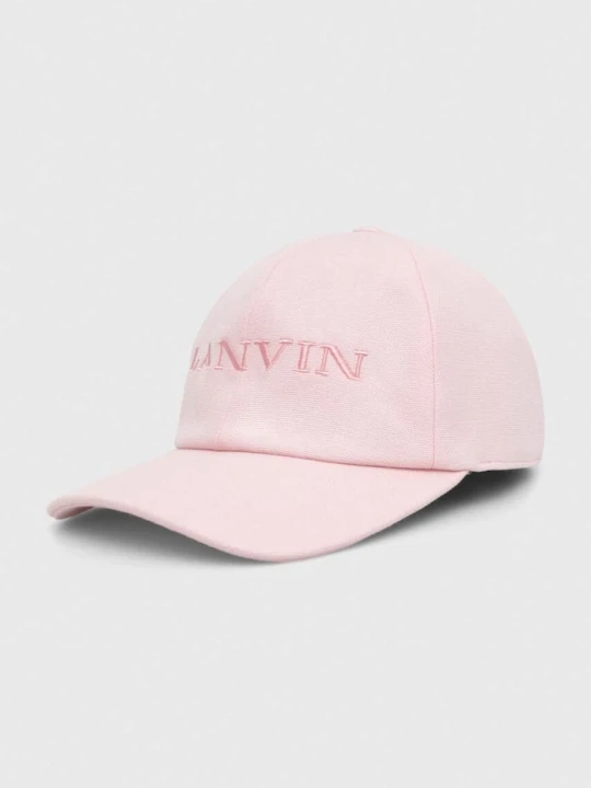 Zdjęcie produktu Lanvin czapka z daszkiem bawełniana różowy