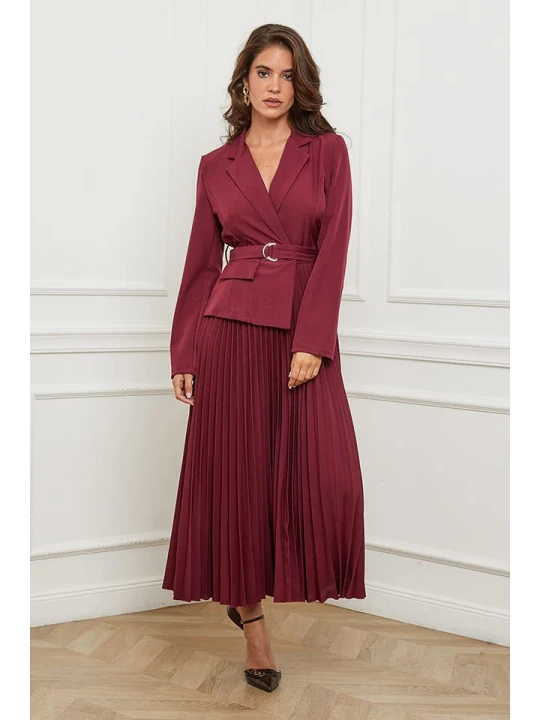 Zdjęcie produktu L'armoire de Suzette Sukienka w kolorze bordowym rozmiar: 38/40