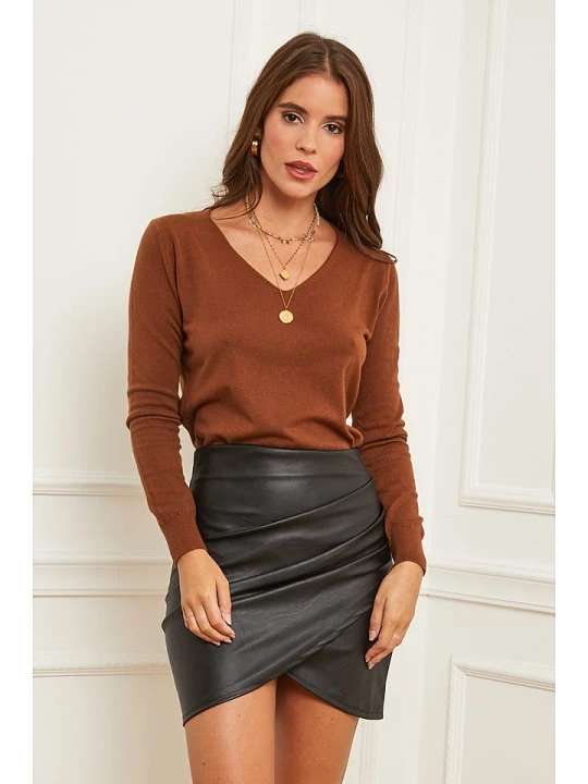 Zdjęcie produktu L'armoire de Suzette Sweter w kolorze brązowym rozmiar: 34/36