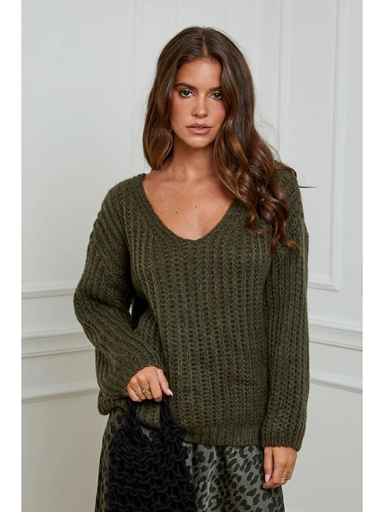 Zdjęcie produktu L'armoire de Suzette Sweter w kolorze khaki rozmiar: 34/36