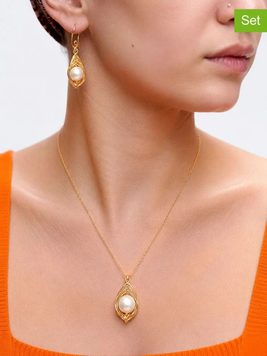 Zdjęcie produktu L'Atelier de Gaia 2-częściowy zestaw biżuterii rozmiar: onesize złoty