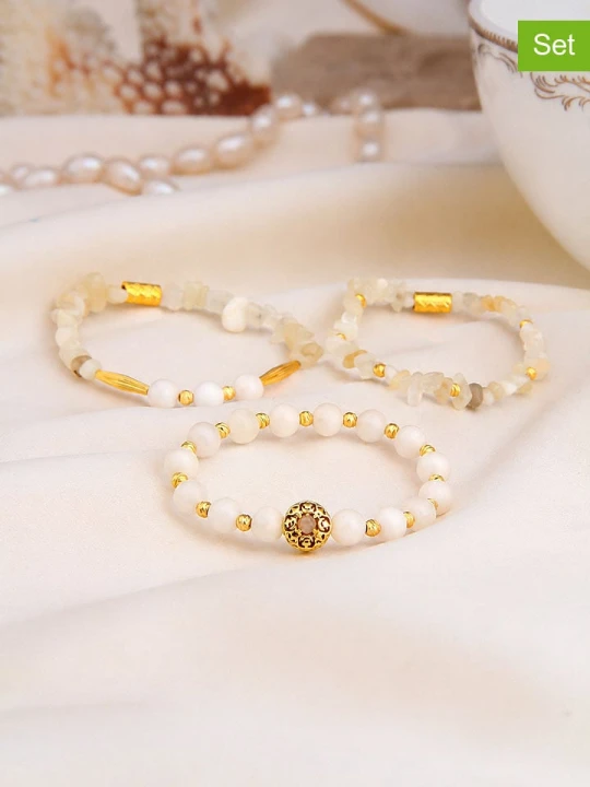 Zdjęcie produktu L'Atelier de Gaia Bransoletki (3 szt.) rozmiar: onesize złoty