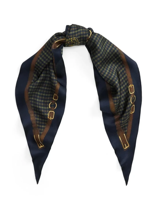 Zdjęcie produktu Lauren Ralph Lauren apaszka damska jedwabna granatowy