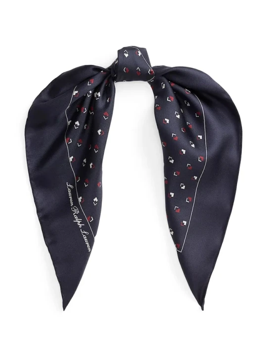 Zdjęcie produktu Lauren Ralph Lauren apaszka jedwabna granatowy