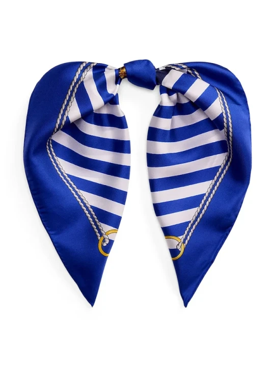 Zdjęcie produktu Lauren Ralph Lauren apaszka jedwabna niebieski