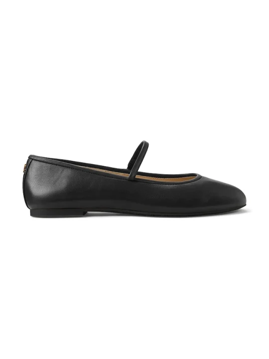 Zdjęcie produktu Lauren Ralph Lauren baleriny skórzane Jayna Mj czarny