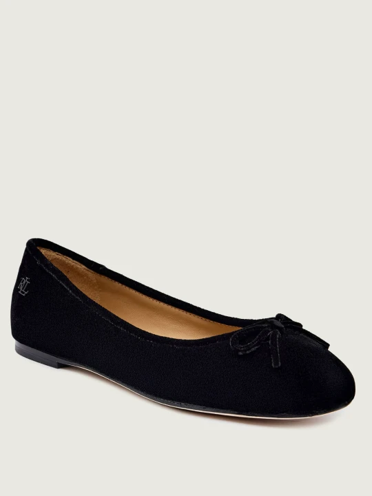 Zdjęcie produktu LAUREN RALPH LAUREN Baleriny VELVET-JAYNA III-FL-BAL | z dodatkiem skóry czarny
