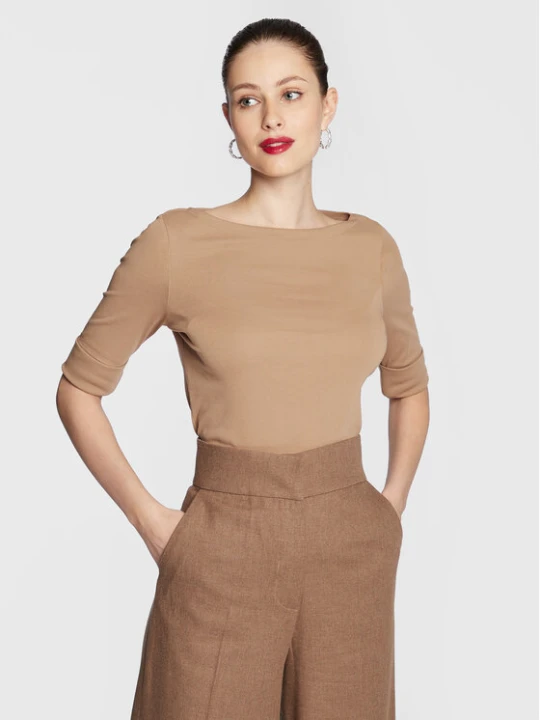 Zdjęcie produktu Lauren Ralph Lauren Bluzka 200654963147 Brązowy Regular Fit